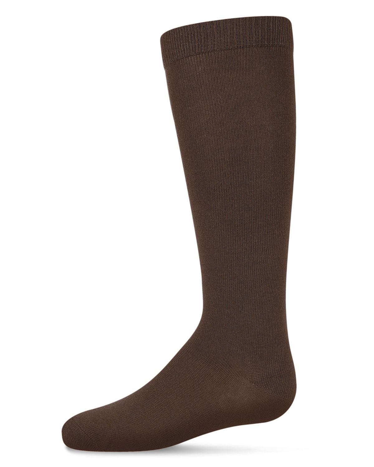 Memoi Kids Basic Cotton Blend Knee High Socks Cocoa - Mk-5056
