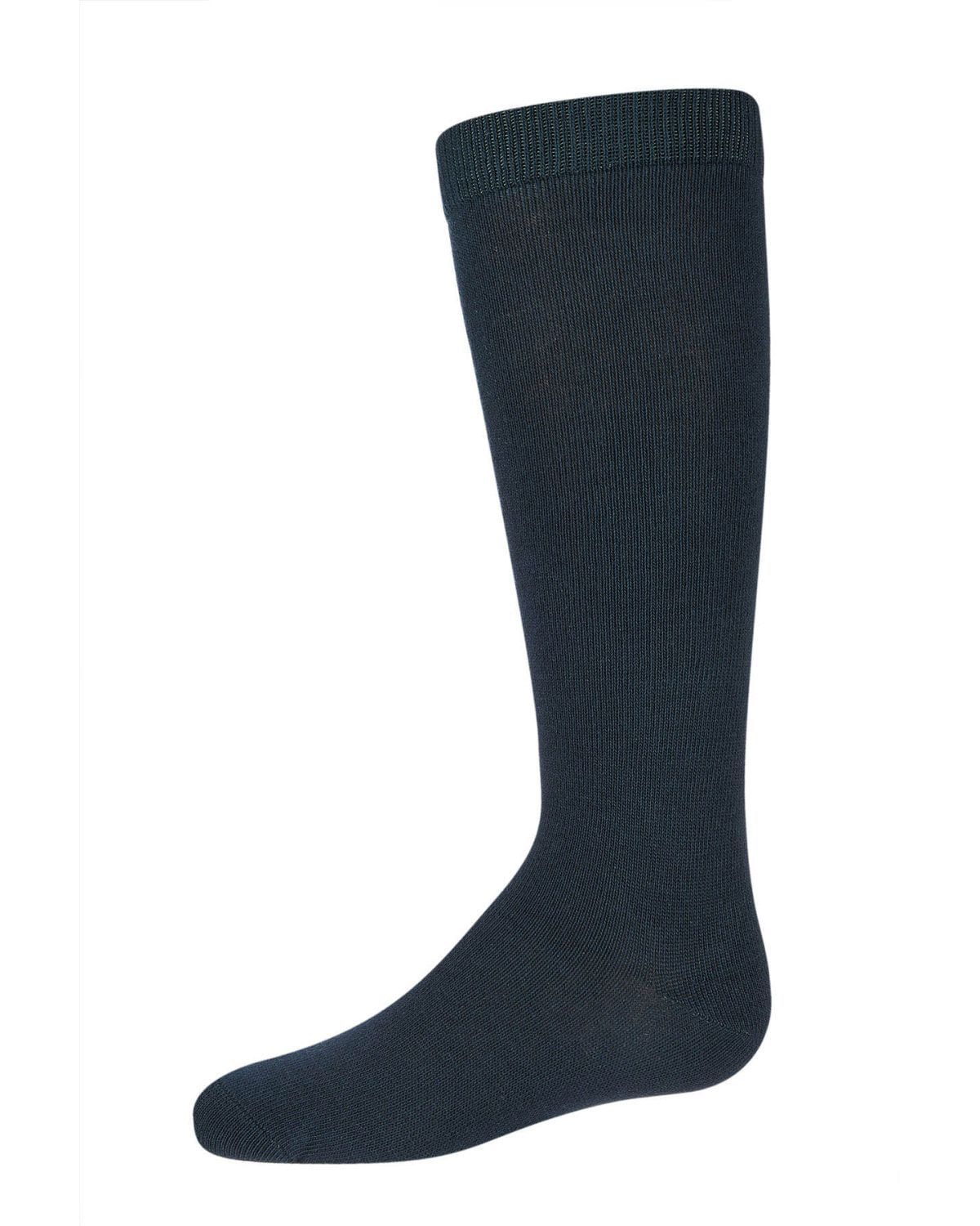 Memoi Kids Basic Cotton Blend Knee High Socks Dark Hunter Green - Mk-5056