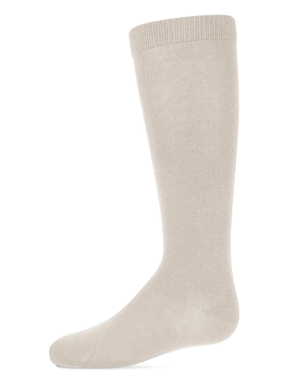 Memoi Kids Basic Cotton Blend Knee High Socks Latte - Mk-5056