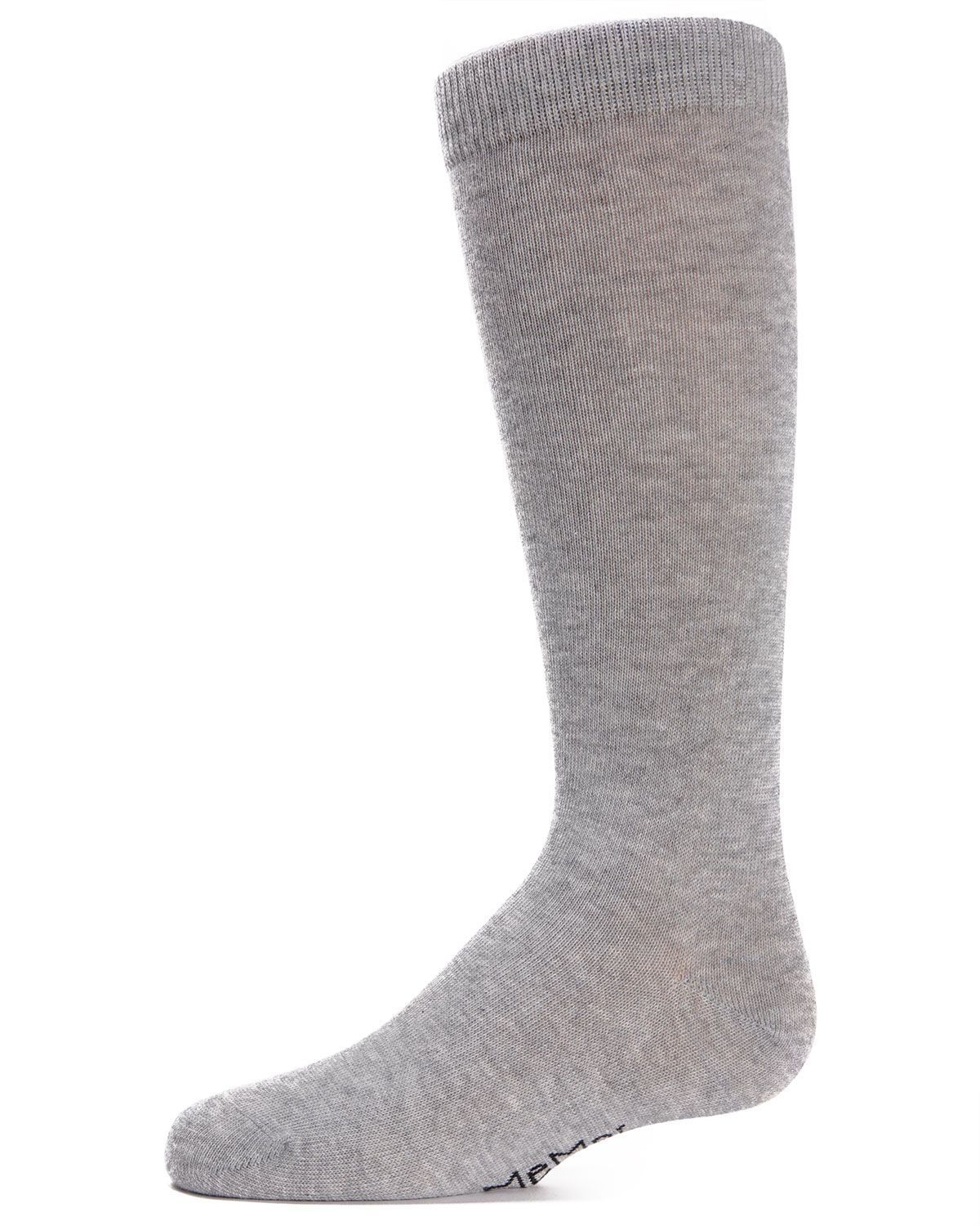Memoi Kids Basic Cotton Blend Knee High Socks Light Gray - Mk-5056