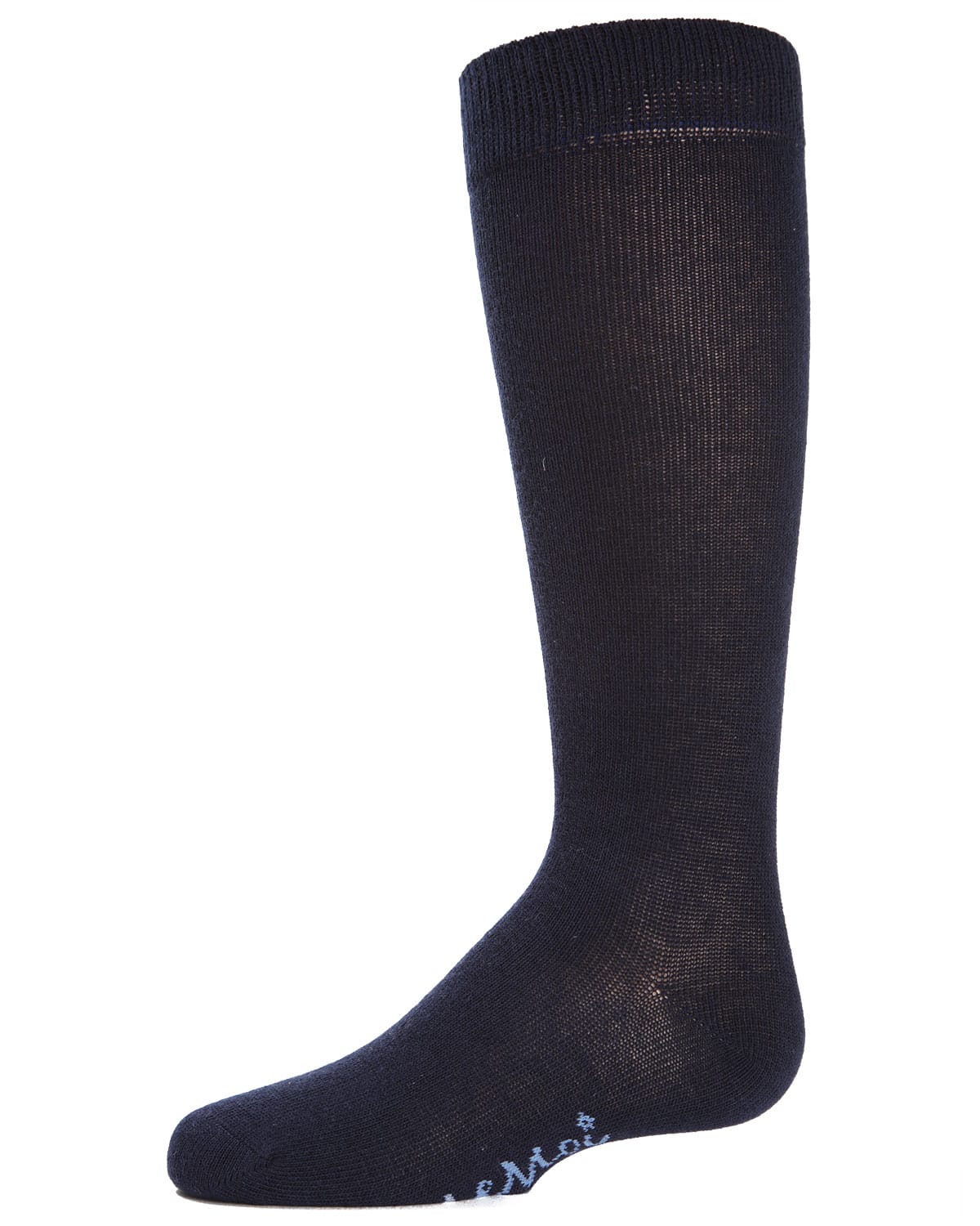 Memoi Kids Basic Cotton Blend Knee High Socks Navy - Mk-5056
