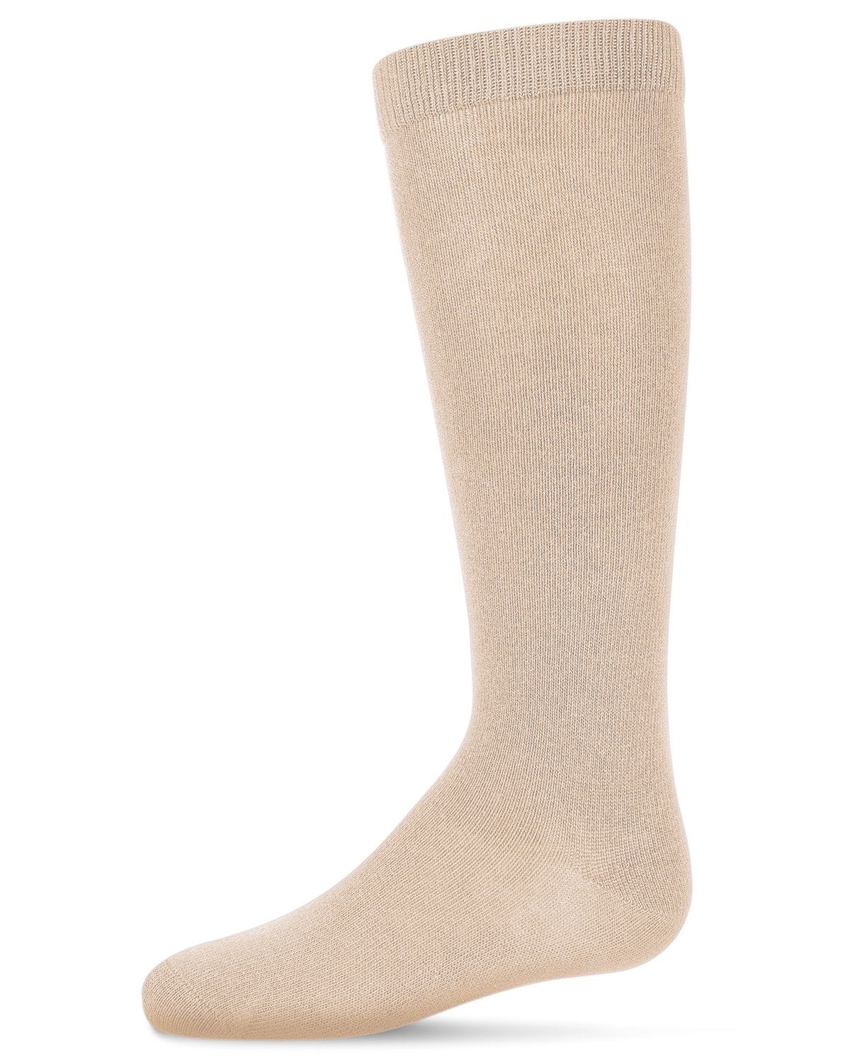 Memoi Kids Basic Cotton Blend Knee High Socks Sand - Mk-5056