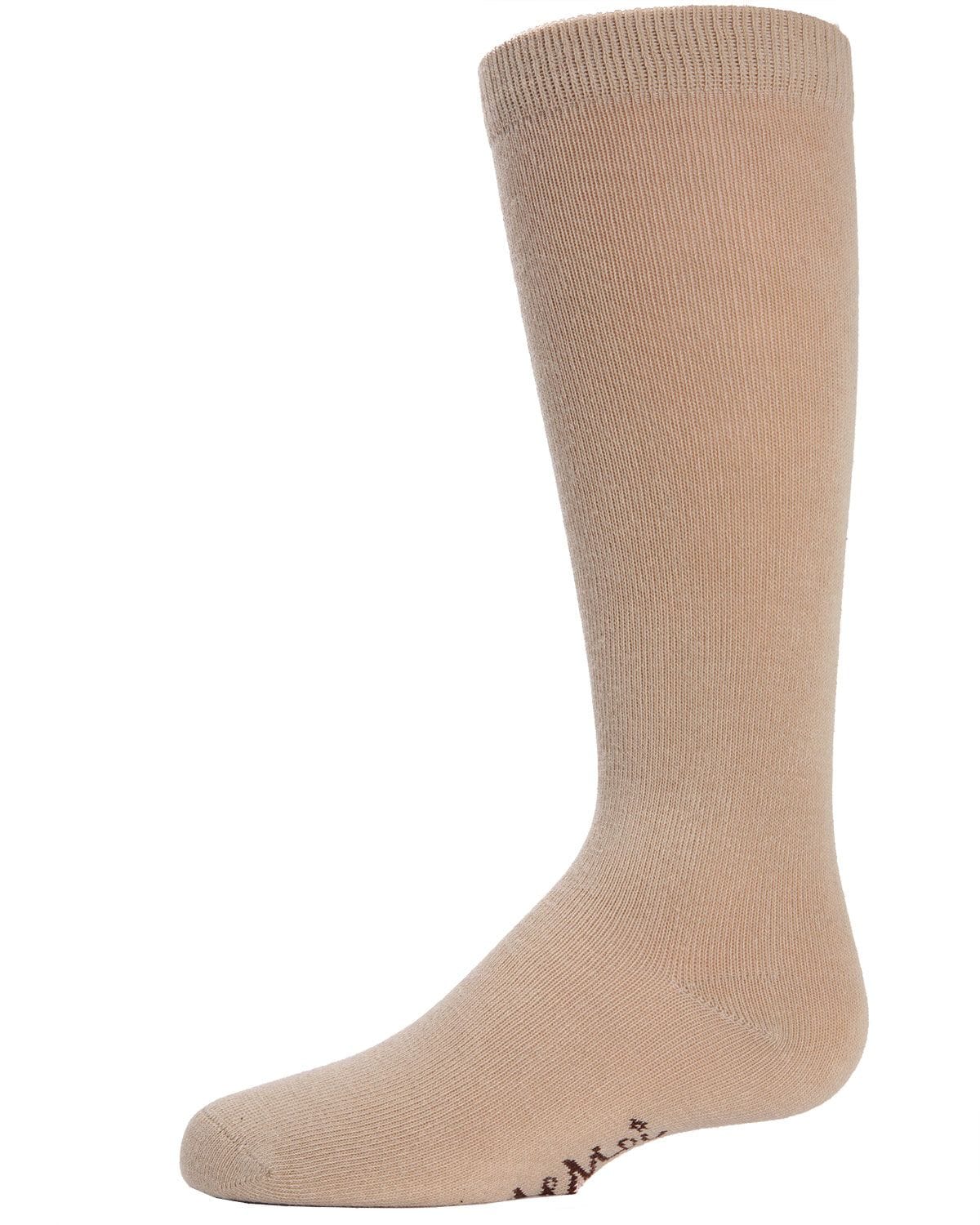 Memoi Kids Basic Cotton Blend Knee High Socks Tan - Mk-5056