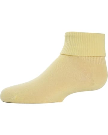 Memoi Kids Triple Roll Cotton Blend Ankle Socks Sunshine - Mk-5058