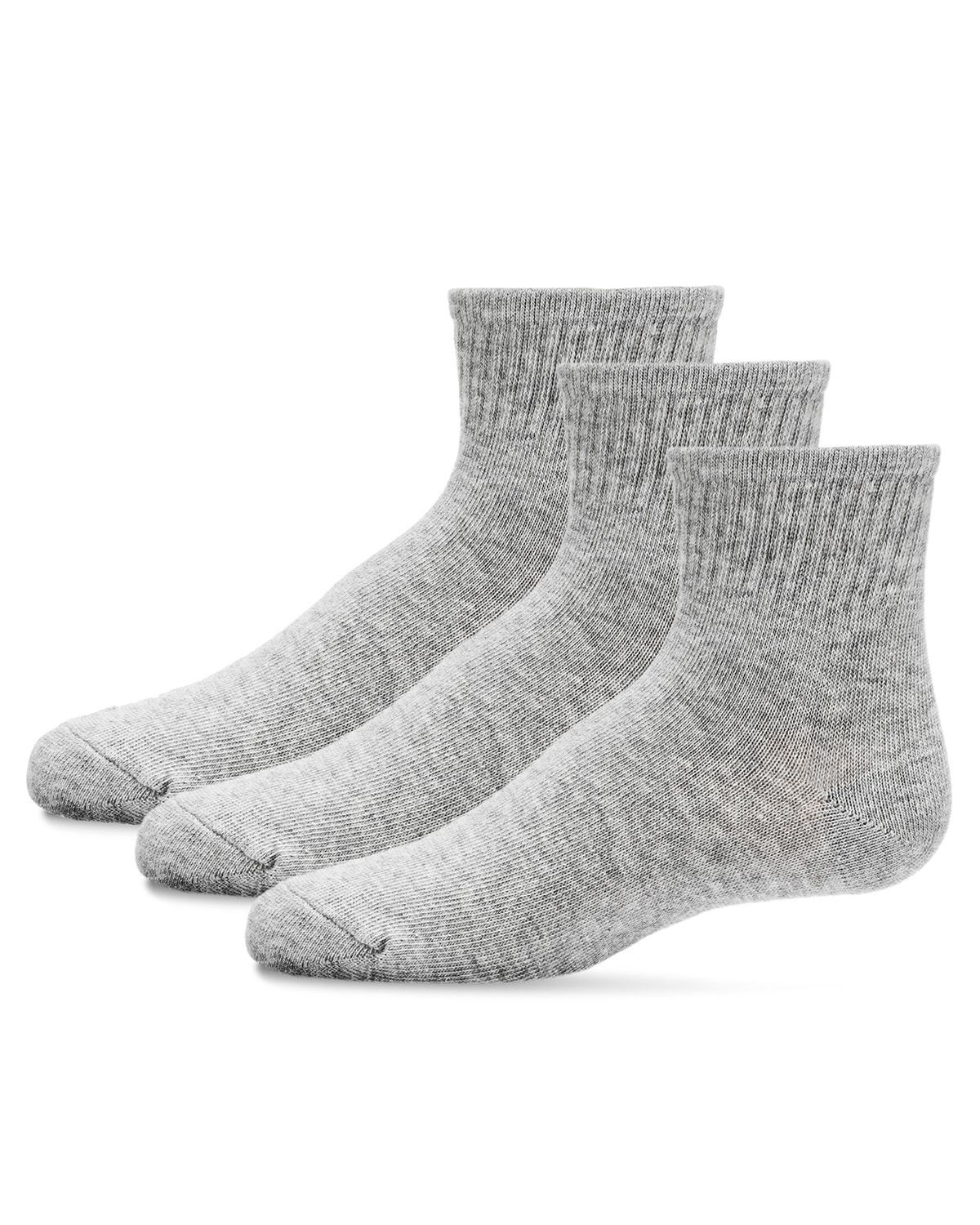 Memoi Kids 3 Pair Pack Mid Cut Cotton Blend Socks - Mk-563