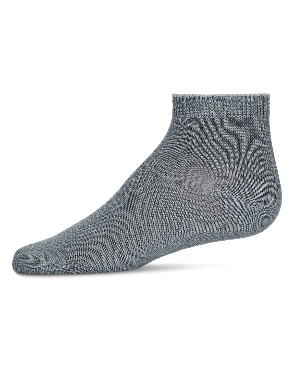 Memoi Kids Basic Soft Rayon from Bamboo Anklet Socks Blue Fog - Mk-6066