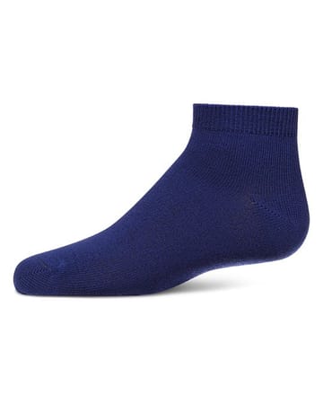 Memoi Kids Basic Soft Rayon from Bamboo Anklet Socks Blue Sapphire - Mk-6066