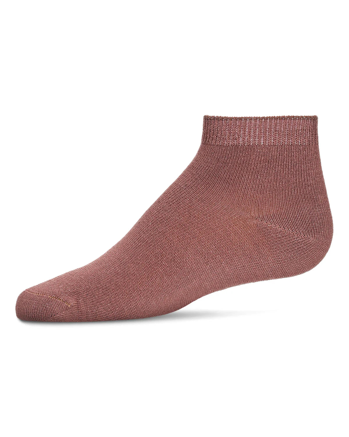 Memoi Kids Basic Soft Rayon from Bamboo Anklet Socks Deep Mauve - Mk-6066