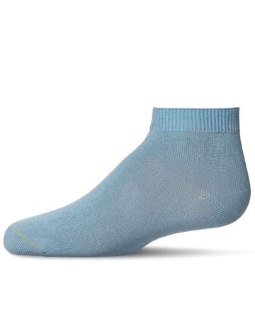 Memoi Kids Basic Soft Rayon from Bamboo Anklet Socks River Blue - Mk-6066
