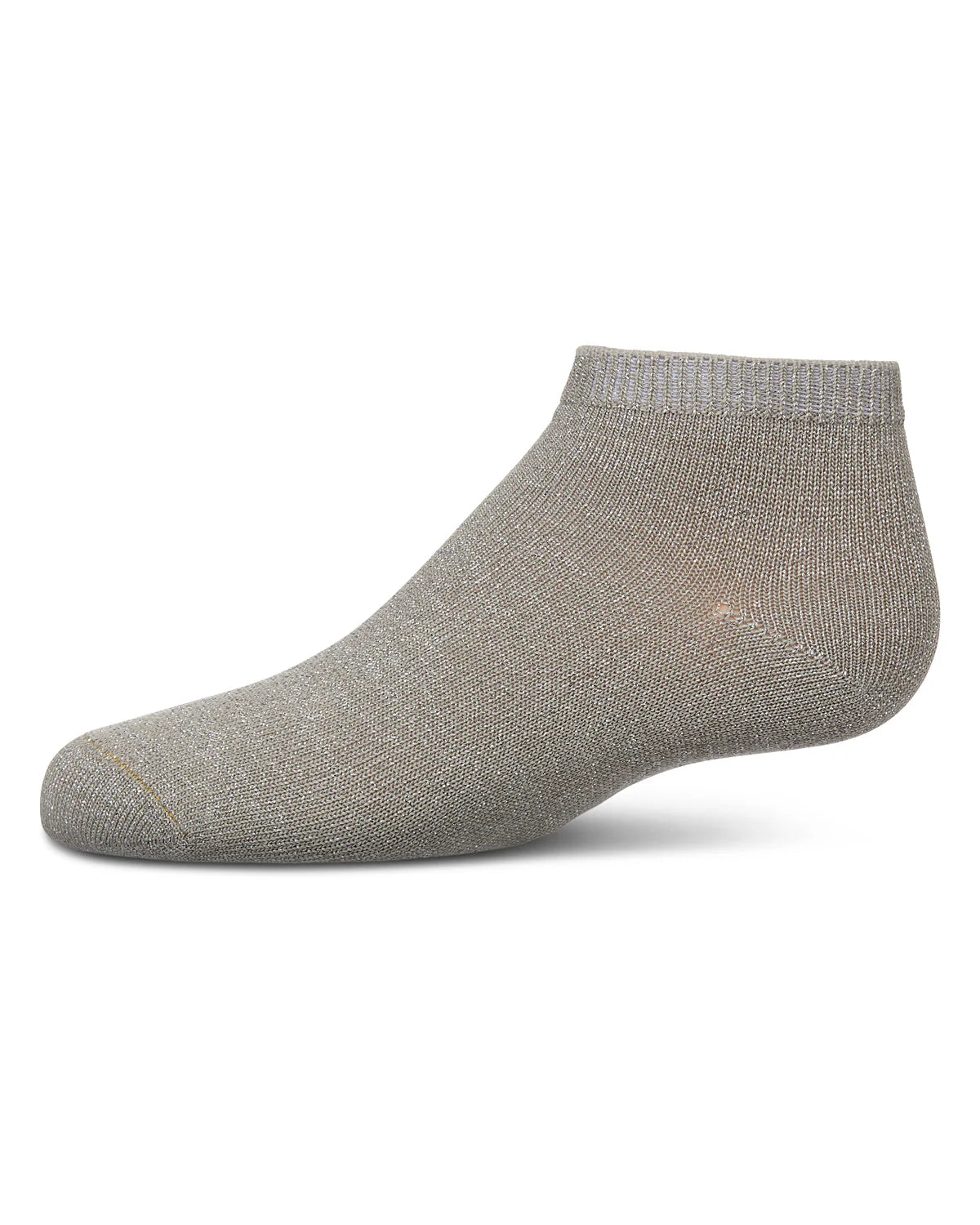 Memoi Kids Basic Soft Rayon from Bamboo Anklet Socks Silver Lurex - Mk-6066