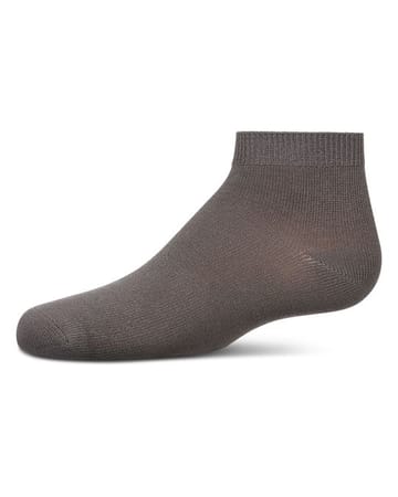 Memoi Kids Basic Soft Rayon from Bamboo Anklet Socks Steel Gray - Mk-6066