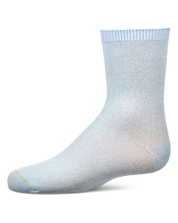 Memoi Toddlers and Kids Basic Soft Rayon from Bamboo Crew Socks Baby Blue - Mk-6166