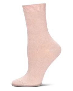 Memoi Toddlers and Kids Basic Soft Rayon from Bamboo Crew Socks Blush - Mk-6166