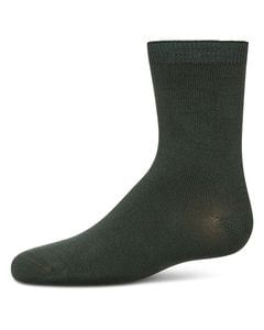 Memoi Toddlers and Kids Basic Soft Rayon from Bamboo Crew Socks Cilantro - Mk-6166