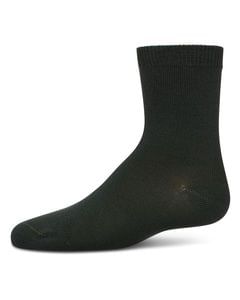 Memoi Toddlers and Kids Basic Soft Rayon from Bamboo Crew Socks Dark Spruce - Mk-6166