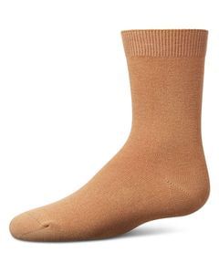 Memoi Toddlers and Kids Basic Soft Rayon from Bamboo Crew Socks Indian Tan - Mk-6166