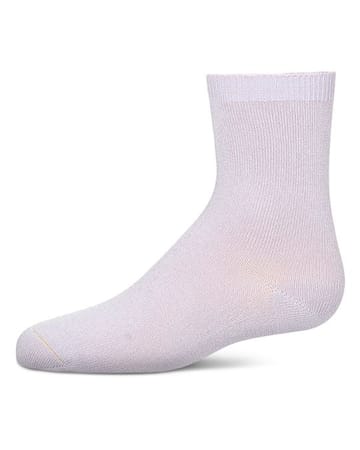 Memoi Toddlers and Kids Basic Soft Rayon from Bamboo Crew Socks Lilac - Mk-6166