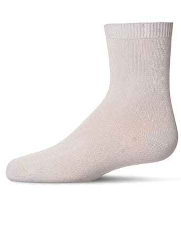Memoi Toddlers and Kids Basic Soft Rayon from Bamboo Crew Socks Pale Gray - Mk-6166