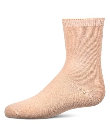 Memoi Toddlers and Kids Basic Soft Rayon from Bamboo Crew Socks Peachy Pink - Mk-6166