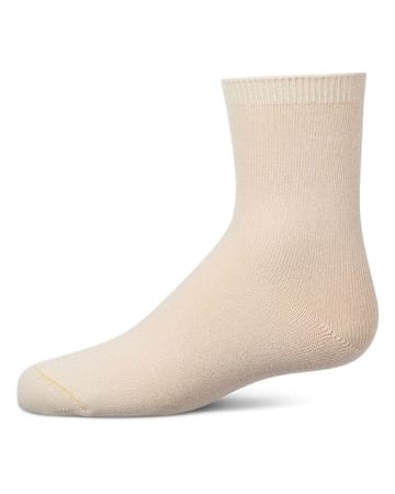 Memoi Toddlers and Kids Basic Soft Rayon from Bamboo Crew Socks Soft Linen - Mk-6166