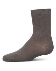 Memoi Toddlers and Kids Basic Soft Rayon from Bamboo Crew Socks Steel Gray - Mk-6166