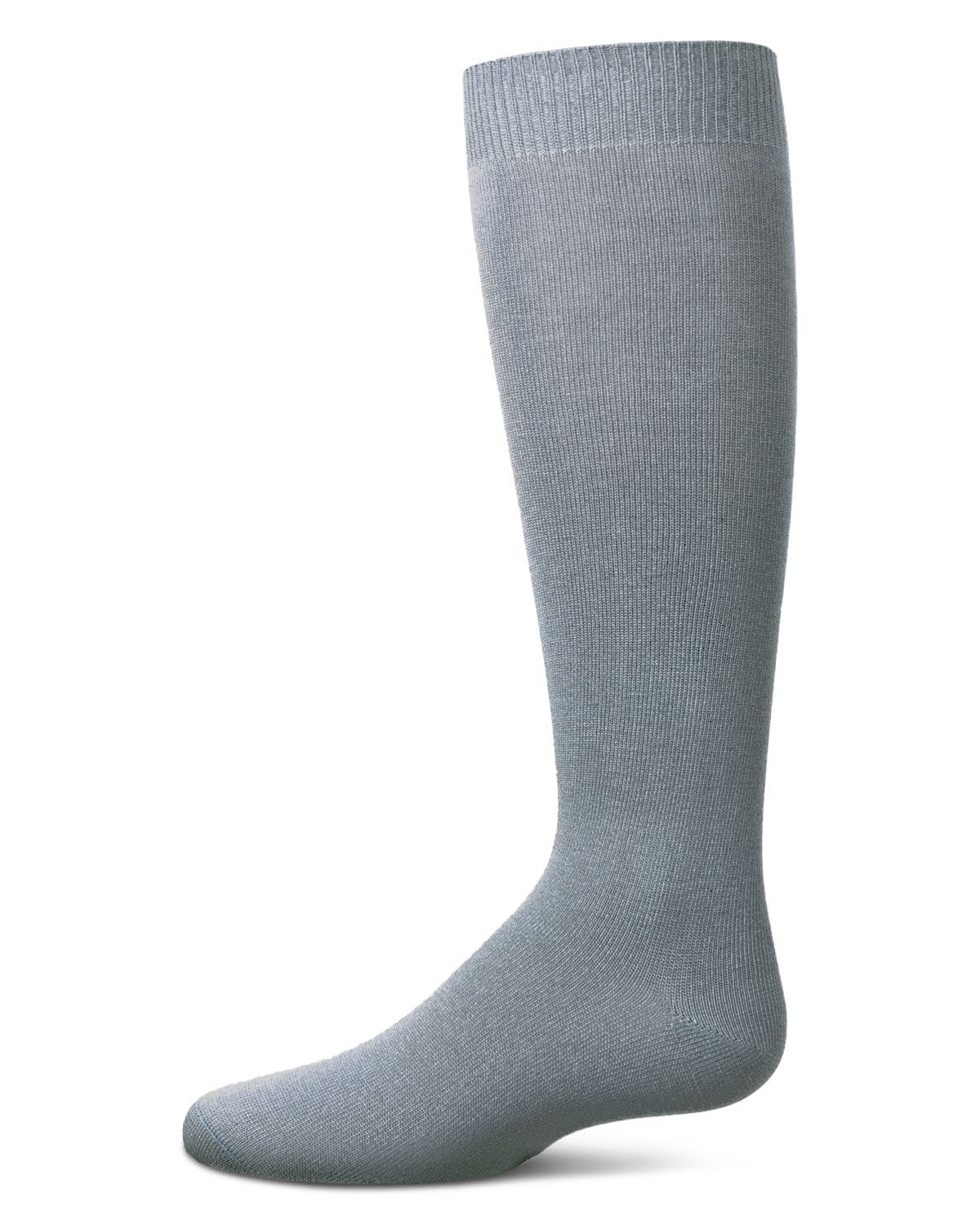 Memoi Kids Basic Soft Rayon from Bamboo Knee High Socks Blue Fog - Mk-6266