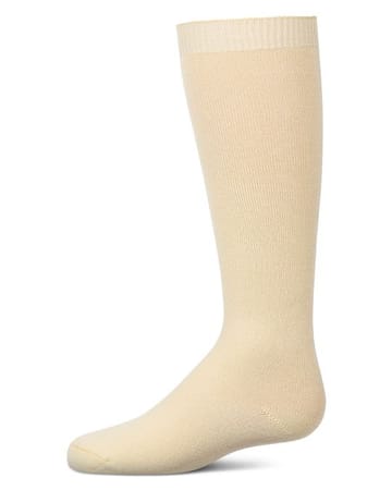Memoi Kids Basic Soft Rayon from Bamboo Knee High Socks Canary Yellow - Mk-6266