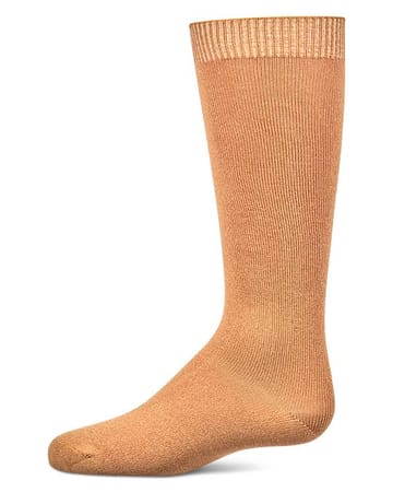Memoi Kids Basic Soft Rayon from Bamboo Knee High Socks Indian Tan - Mk-6266