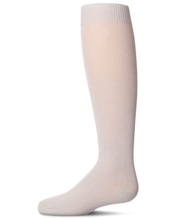 Memoi Kids Basic Soft Rayon from Bamboo Knee High Socks Pale Gray - Mk-6266