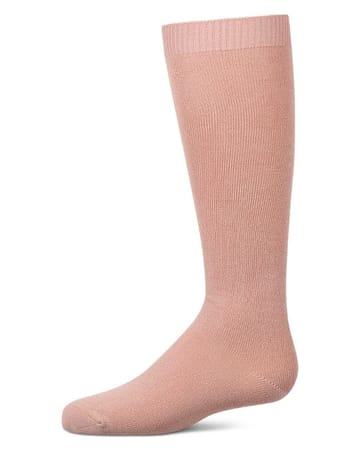 Memoi Kids Basic Soft Rayon from Bamboo Knee High Socks Rosewood Pink - Mk-6266