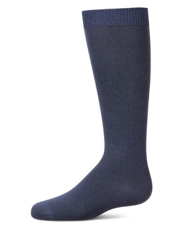 Memoi Kids Basic Soft Rayon from Bamboo Knee High Socks Slate Blue - Mk-6266