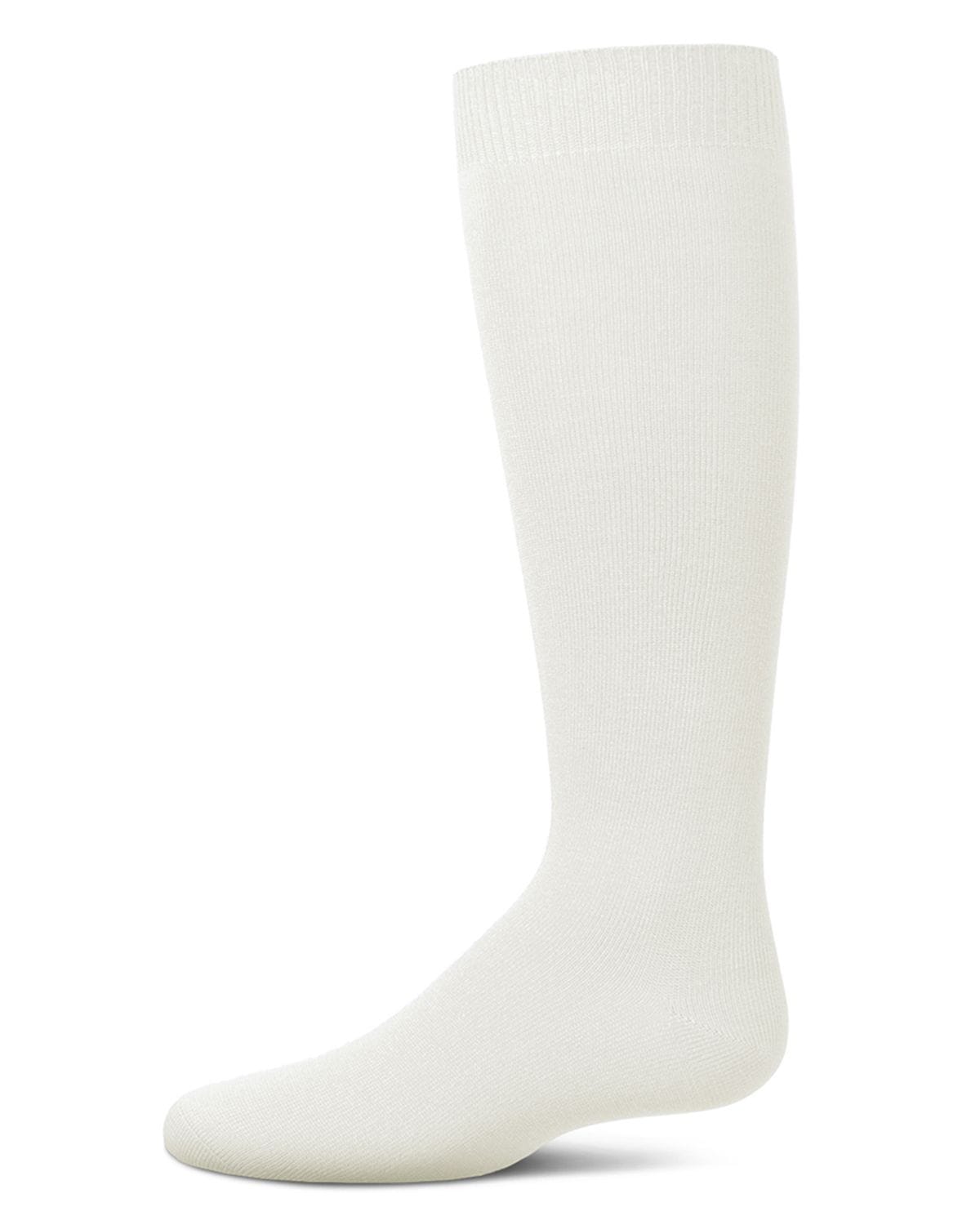 Memoi Kids Basic Soft Rayon from Bamboo Knee High Socks Winter White - Mk-6266