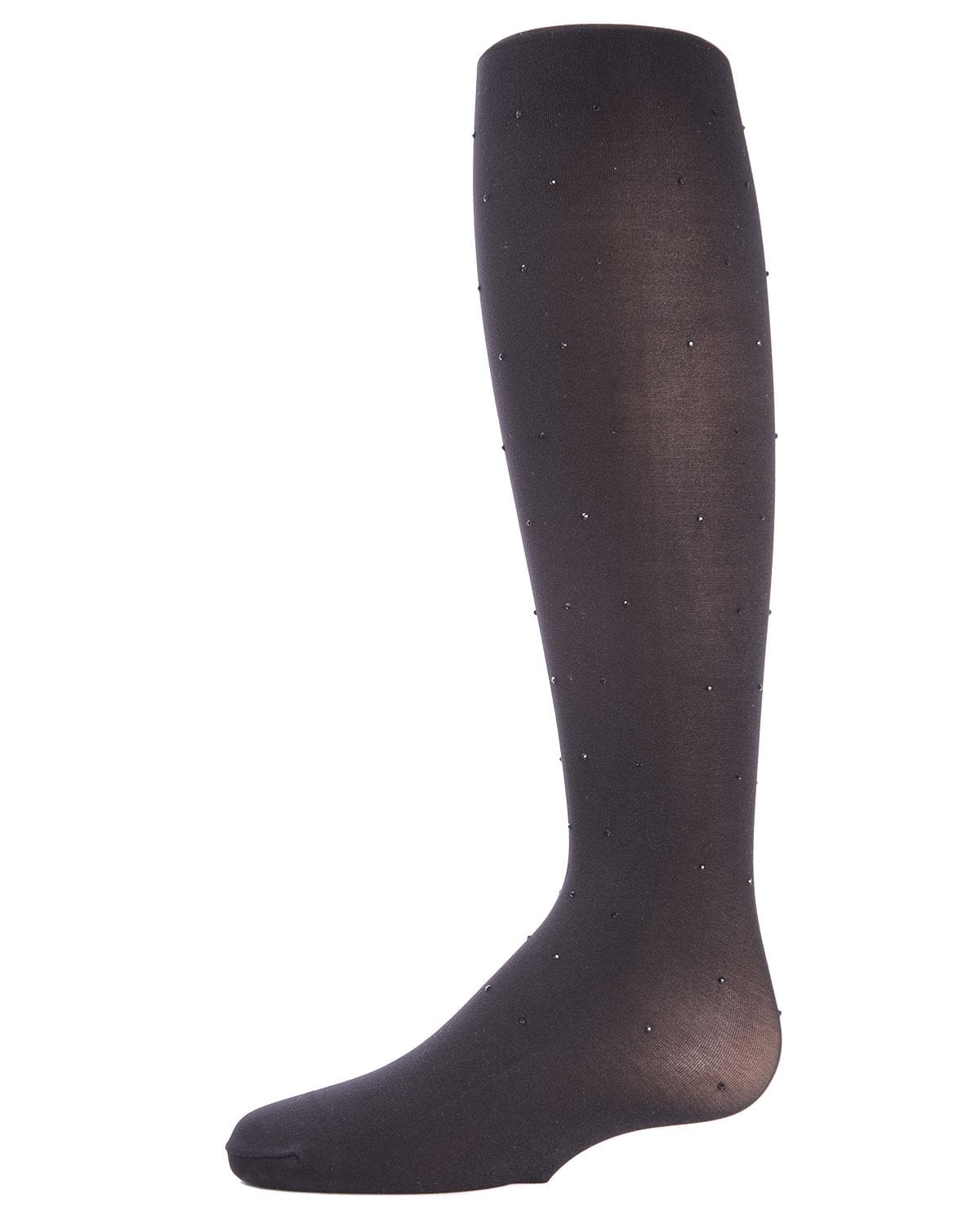 Memoi Glam Studded Crystal Opaque Girls Tights - Mk-715