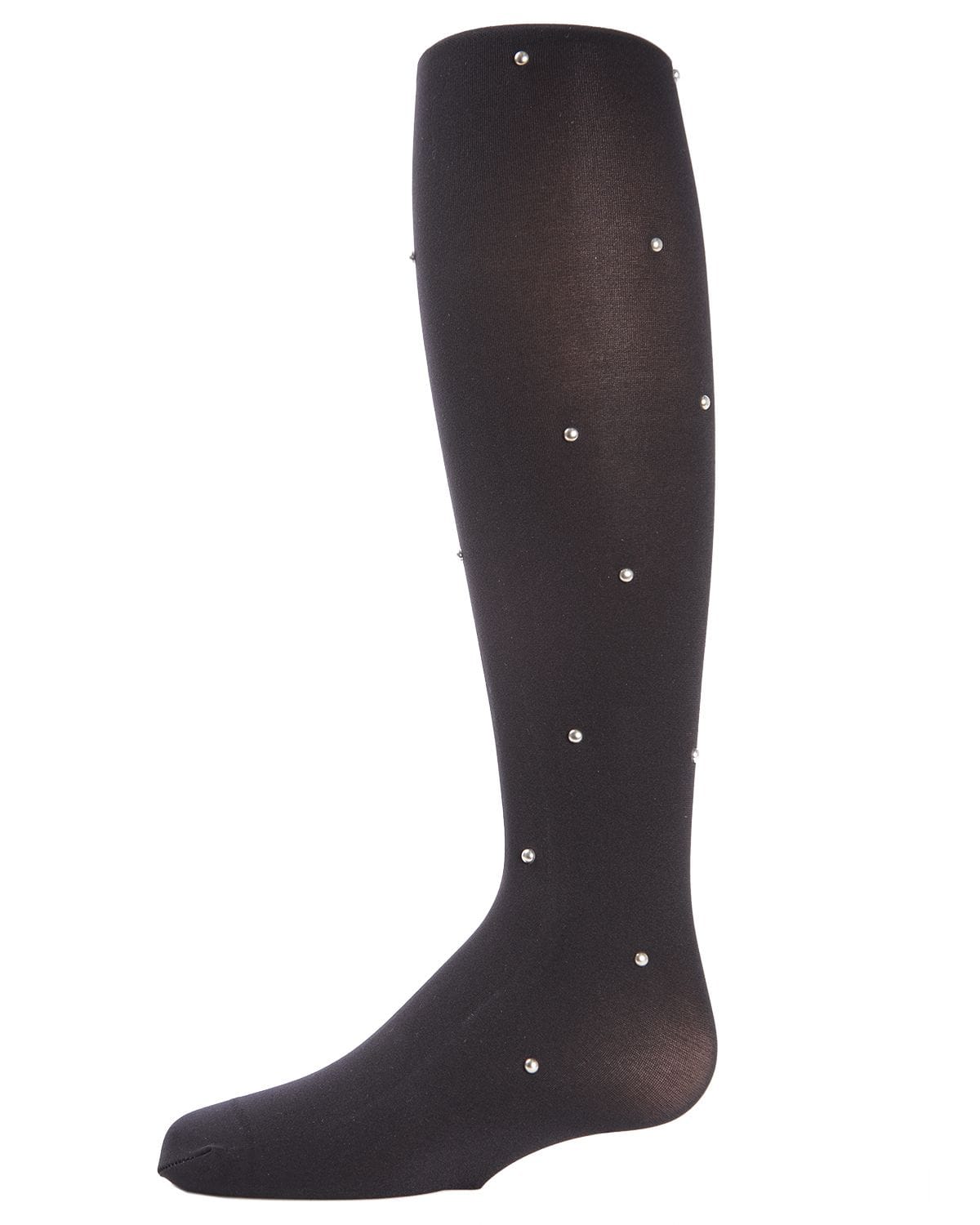 Memoi On The Dot Embellished Girls Opaque Tights - Mk-724