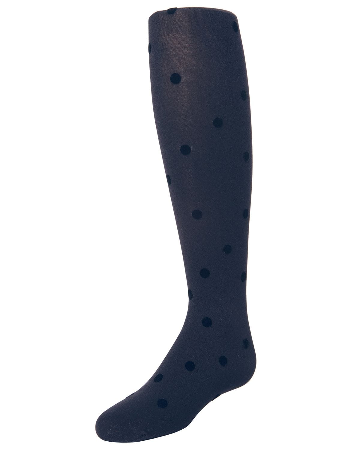 Memoi Girls Flocked Dots Nylon Tights - Mk-744