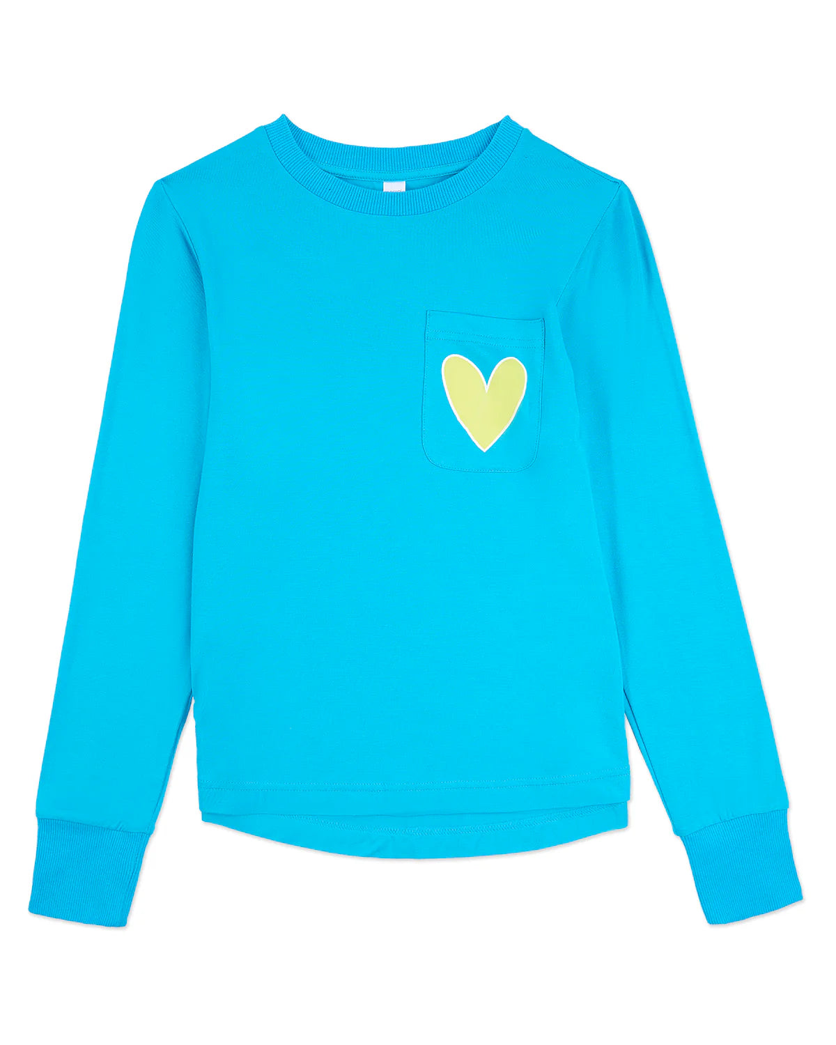 Memoi Pocket Heart Long Sleeve T-Shirt - MKC-107
