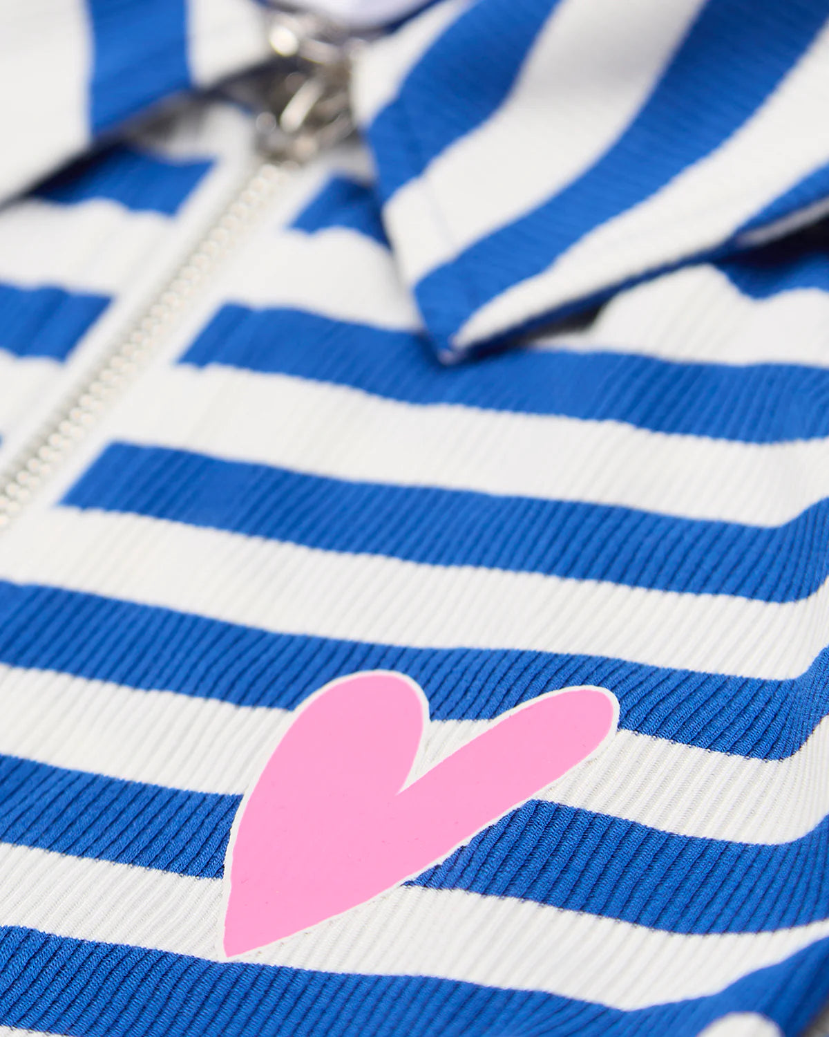 Memoi Camp Striped Zipped Long Sleeve T-Shirt - MKC-108