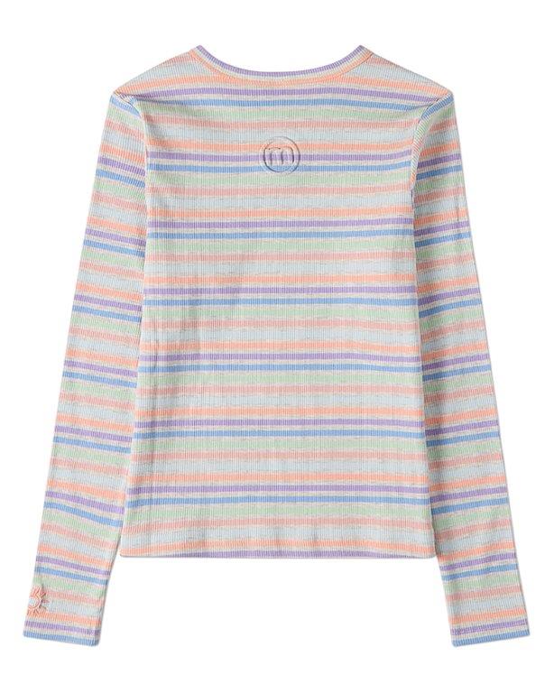 Memoi Summer Sun Striped Long Sleeve T-Shirt - MKC-114