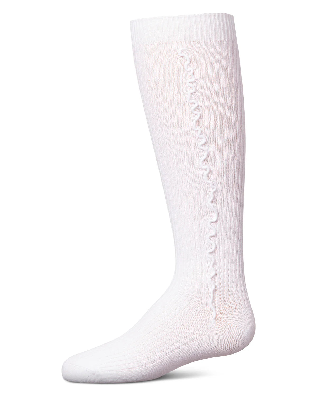 Memoi Girls Wavy Line Dress Socks - Mkf-11993