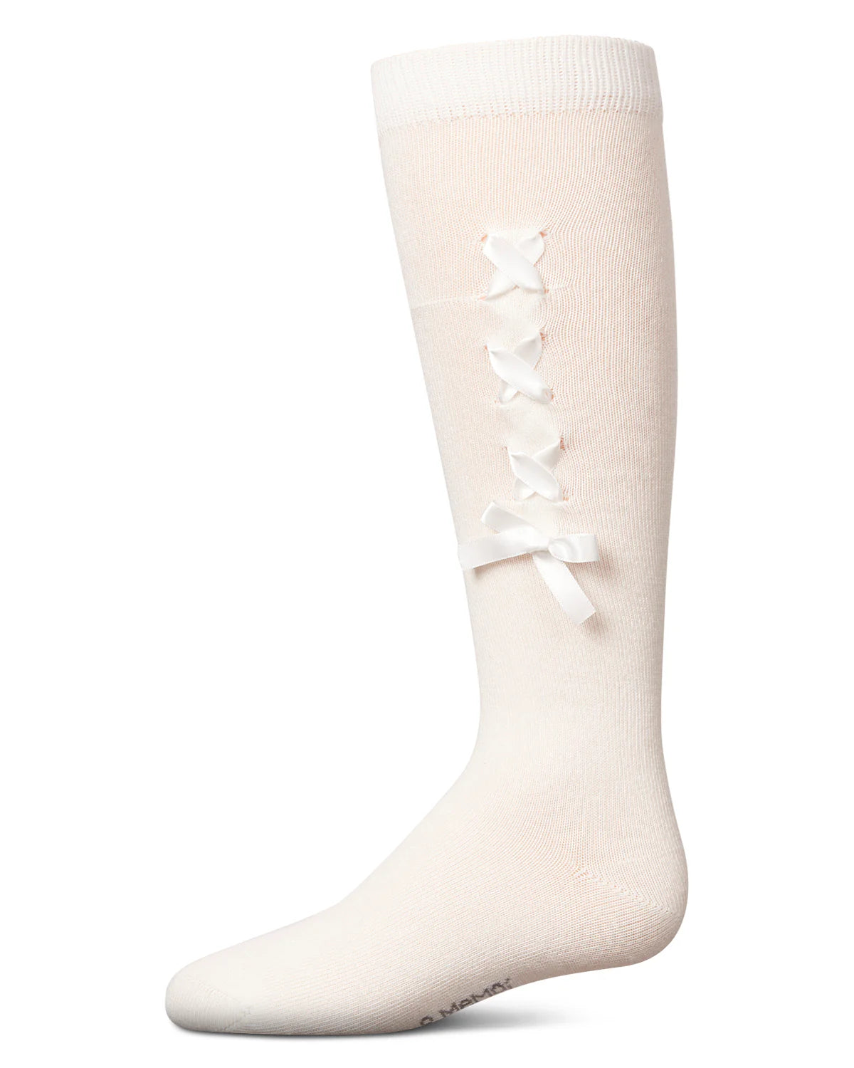 Memoi Girls Weaved Velvet Bow Knee High Socks - Mkf-11994