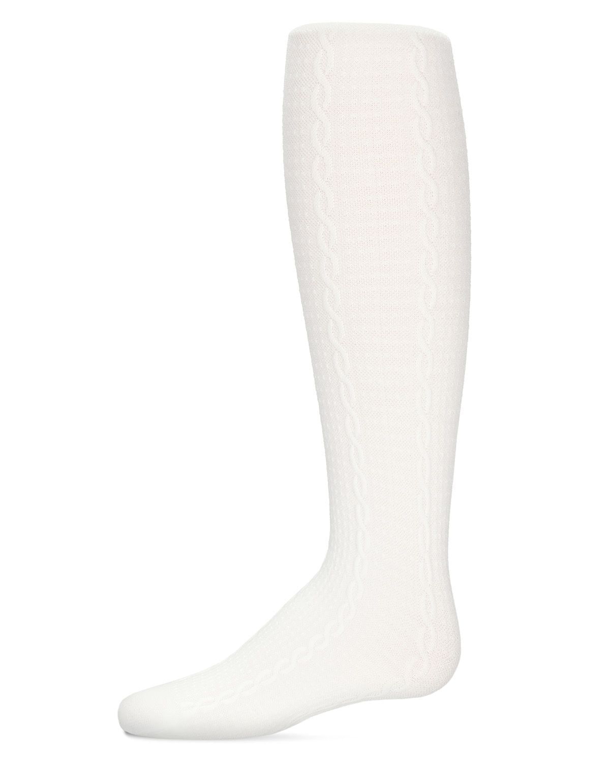Memoi Girls Pique Chain Pima Cotton Tights - Mkf-3100