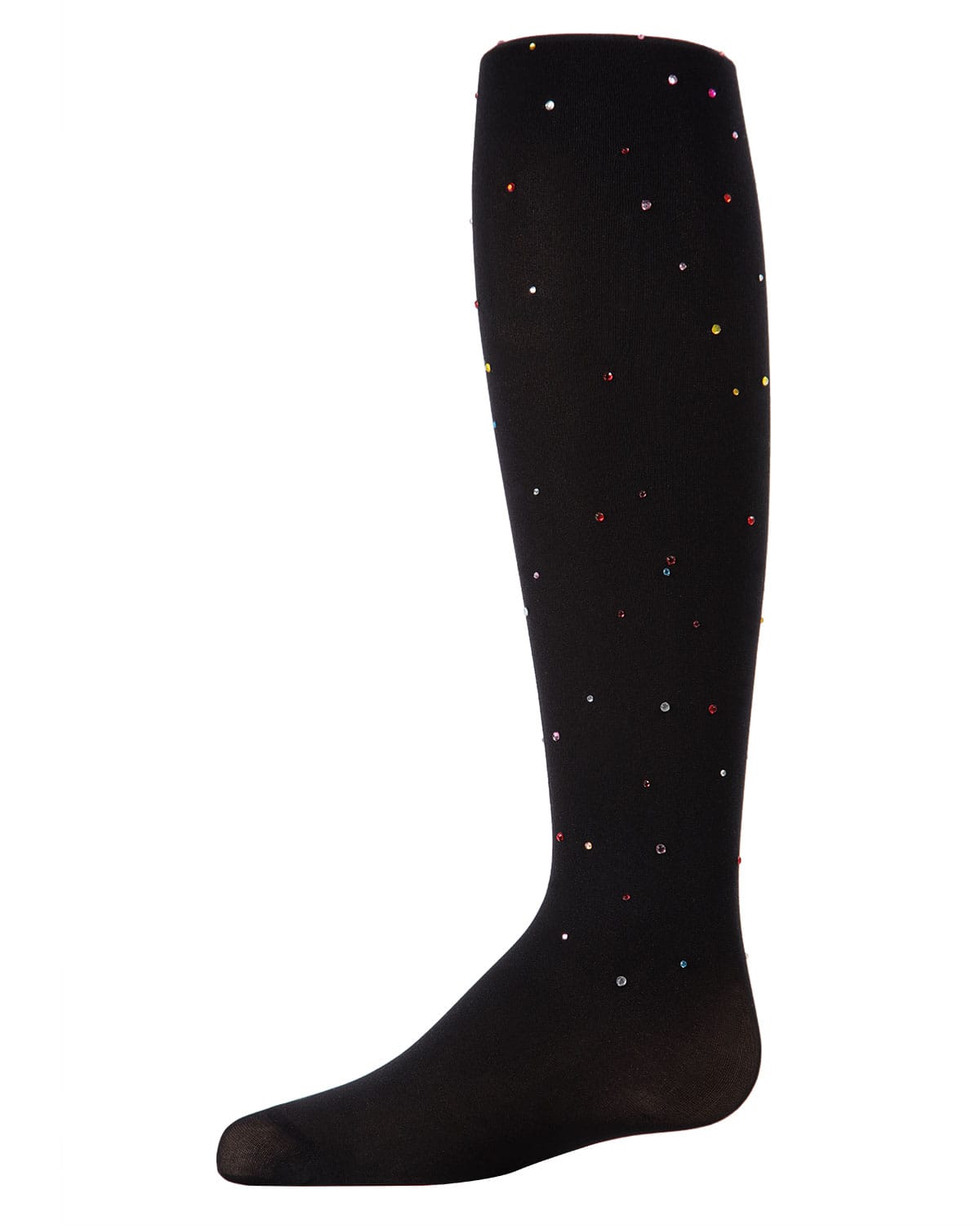 Memoi Girls Multicolor Gemstone Opaque Nylon Tights - Mkf-4009