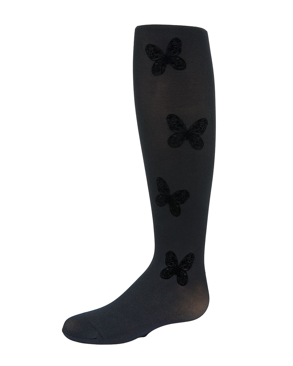 Memoi Flocked Butterfly Tights - Mkf-4031