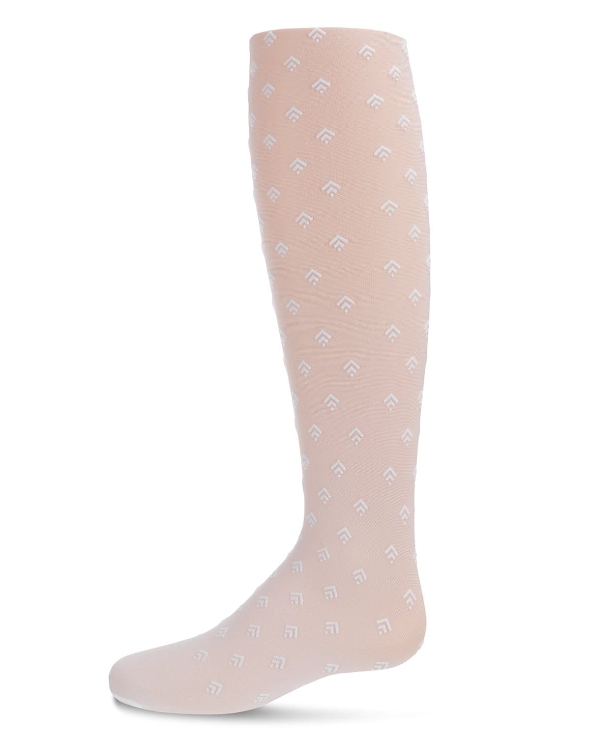 Memoi Girls Flocked Arrow Sheer Tights - Mkf-4036