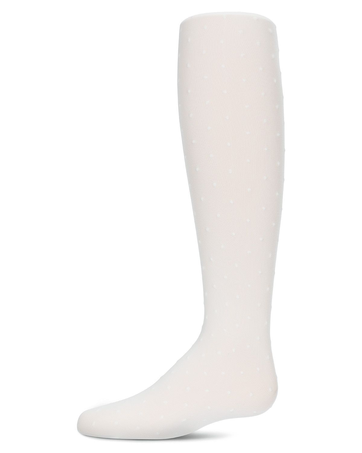 Memoi Girls Dot Semi Opaque Nylon Tights - Mkf-4061