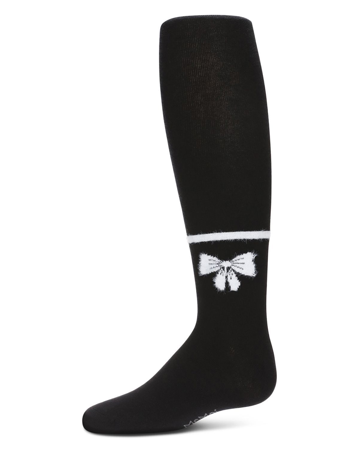 Memoi Girls Bow Opaque Cotton Tights - Mkf-4064