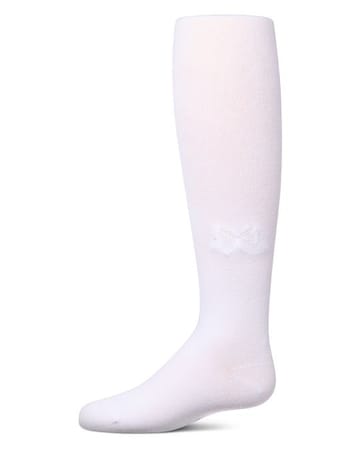 Memoi Luxe Shine Bow Cotton Tights - MKF-4135