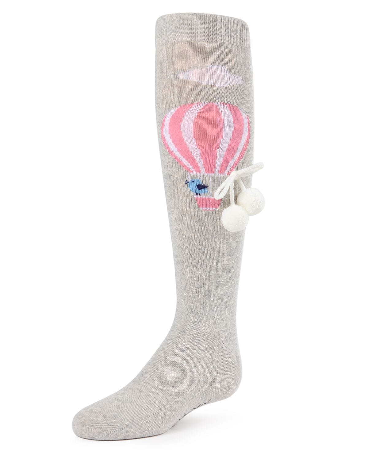 Memoi Skys The Limit Girls Pom-Pom Knee Socks - Mkf-7023