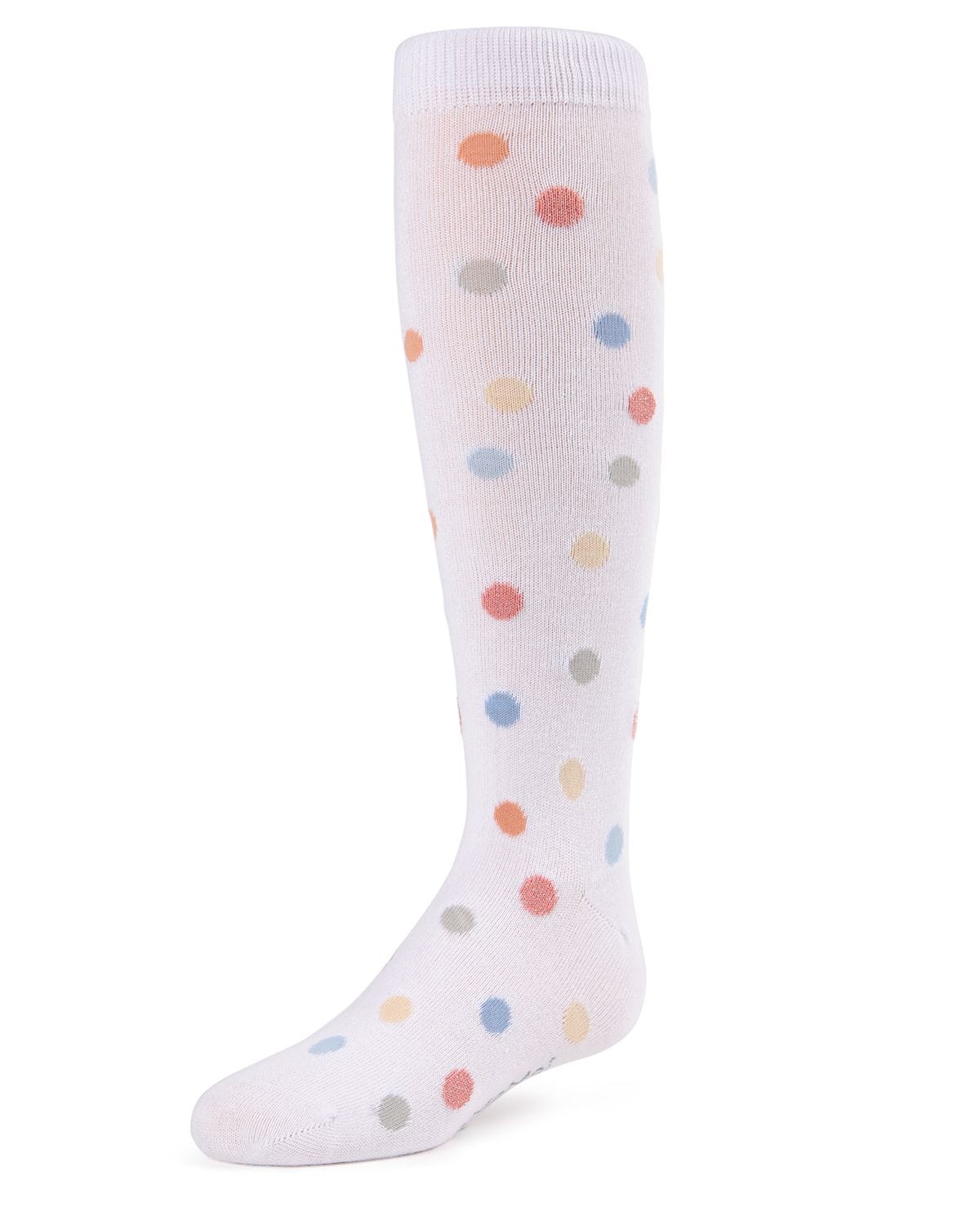 Memoi Polka Point Girls Cotton Blend Knee Socks - Mkf-7024
