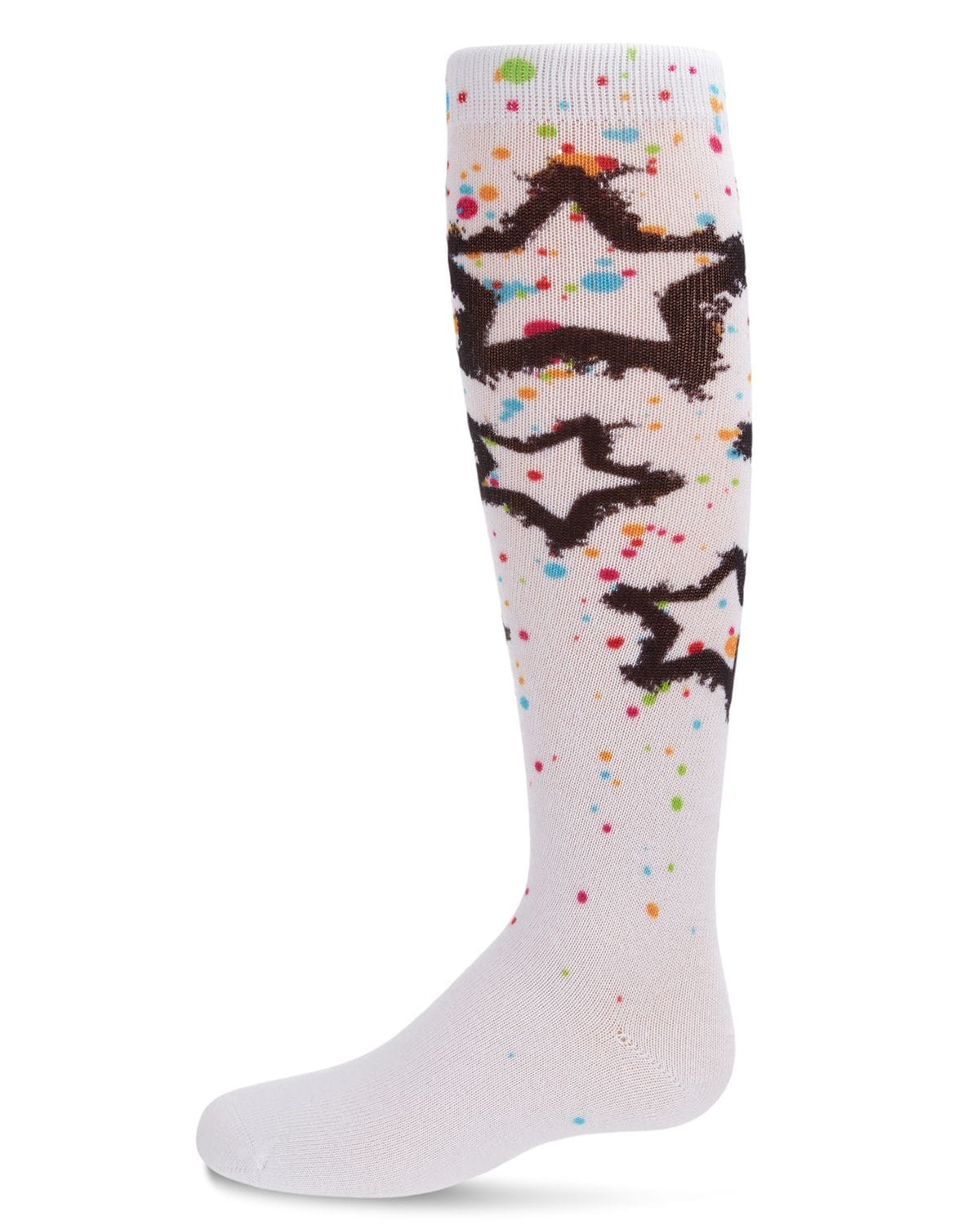 Memoi Girls Graffiti Star Knee-High Socks - Mkf-7066